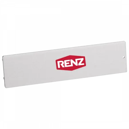 RENZ RSA2 Namensschild aus ALU oder Edelstahl - Frontansicht, ohne Montagegehäuse